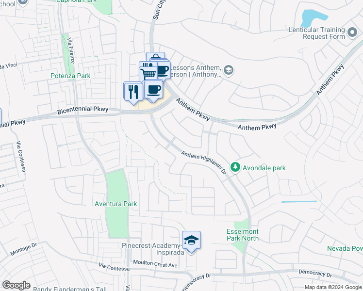 map of restaurants, bars, coffee shops, grocery stores, and more near 2459 Blair Castle Street in Henderson