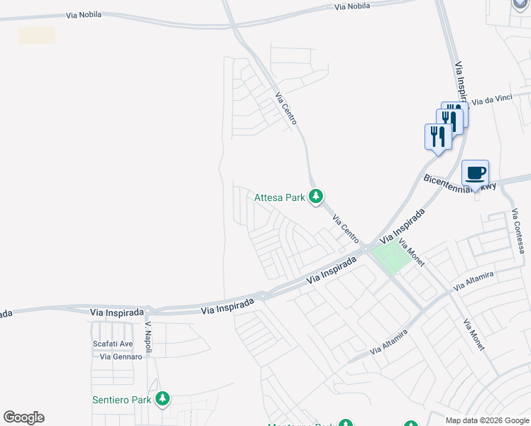 map of restaurants, bars, coffee shops, grocery stores, and more near 2466 ADIGE PLACE in Henderson