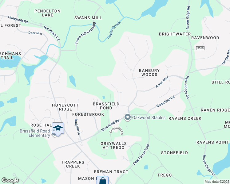 map of restaurants, bars, coffee shops, grocery stores, and more near 11501 Burberry Drive in Raleigh