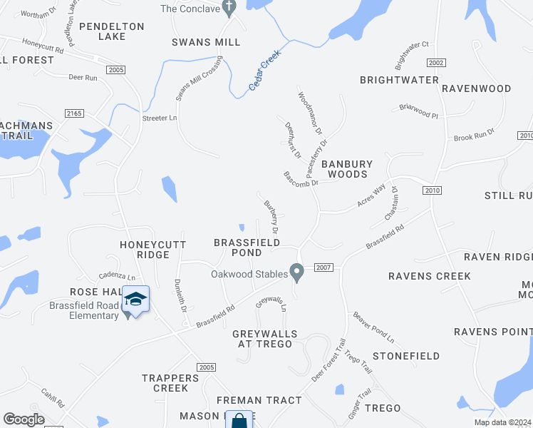 map of restaurants, bars, coffee shops, grocery stores, and more near 11501 Burberry Drive in Raleigh