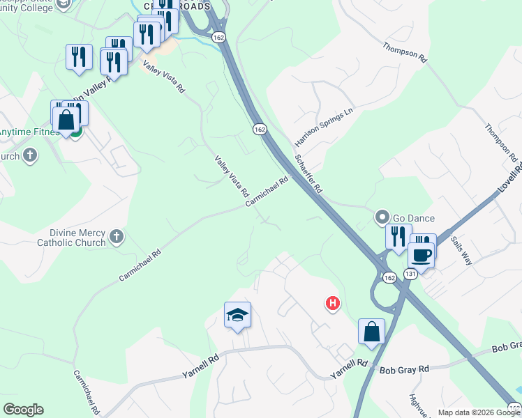 map of restaurants, bars, coffee shops, grocery stores, and more near 1980 Icon Way in Knoxville