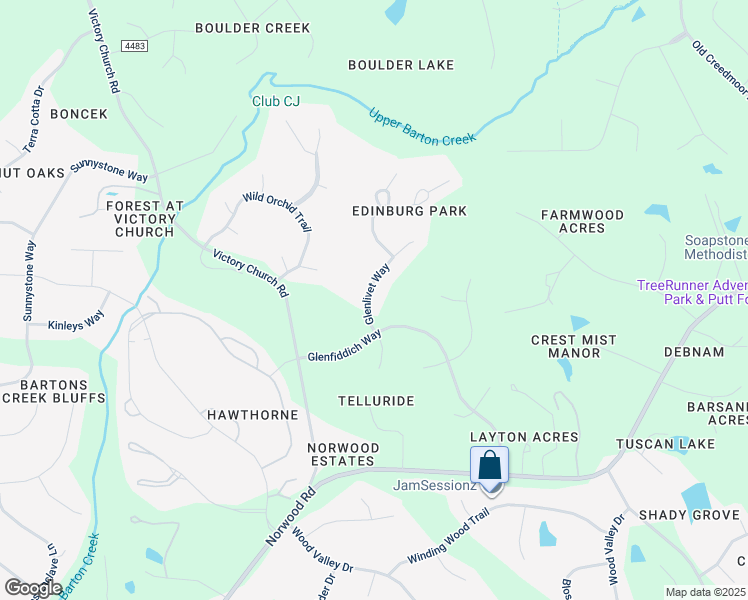 map of restaurants, bars, coffee shops, grocery stores, and more near 12308 Glenlivet Way in Raleigh