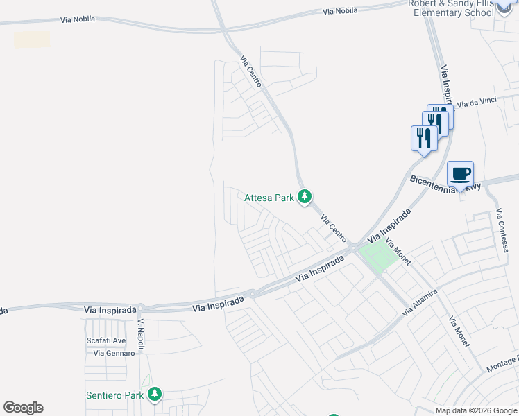 map of restaurants, bars, coffee shops, grocery stores, and more near 2466 ADIGE PLACE in Henderson