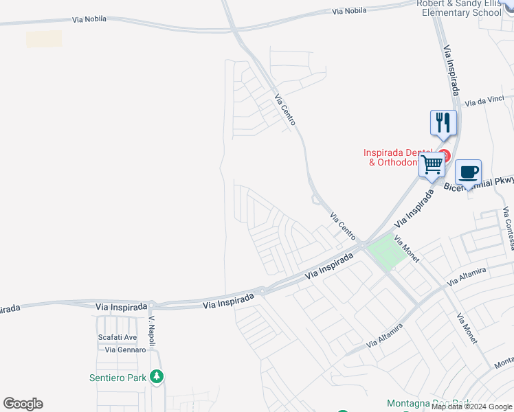 map of restaurants, bars, coffee shops, grocery stores, and more near 2428 Bagnara Place in Henderson