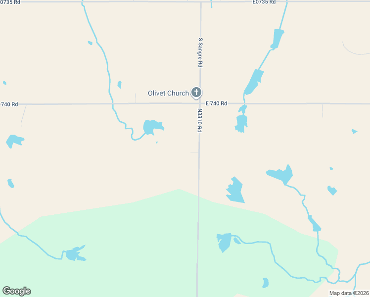 map of restaurants, bars, coffee shops, grocery stores, and more near 740229 South 3310 Road in Perkins