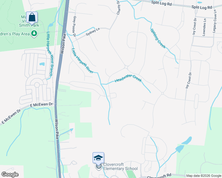 map of restaurants, bars, coffee shops, grocery stores, and more near 1912 Parade Dr. in Brentwood