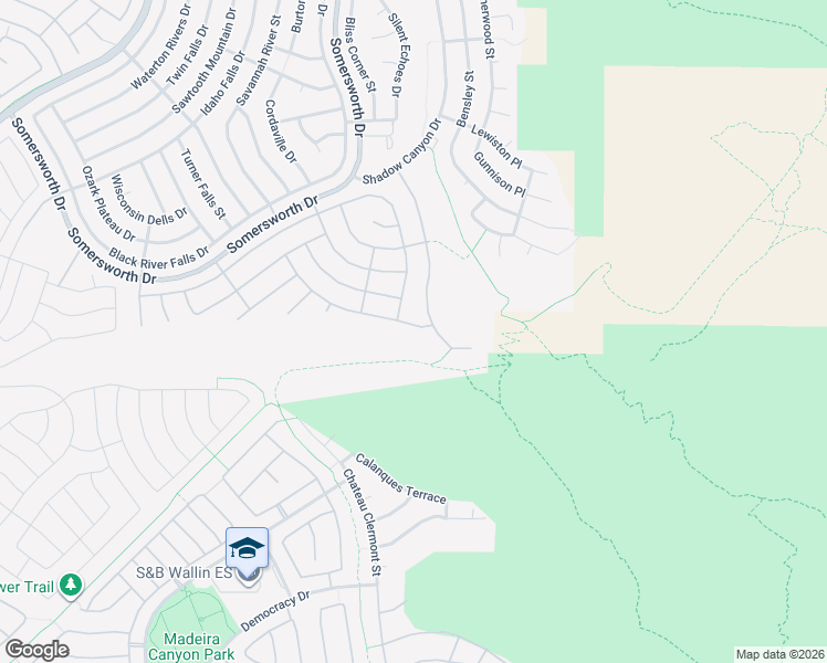 map of restaurants, bars, coffee shops, grocery stores, and more near 2393 Orangeburg Place in Henderson