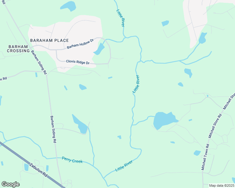 map of restaurants, bars, coffee shops, grocery stores, and more near Barham Siding Road in Wake County
