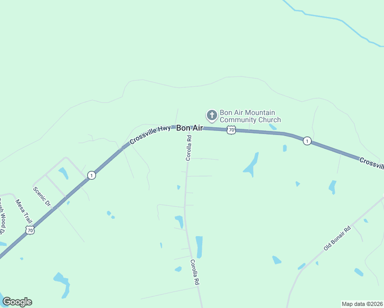 map of restaurants, bars, coffee shops, grocery stores, and more near 221 Corolla Road in Sparta