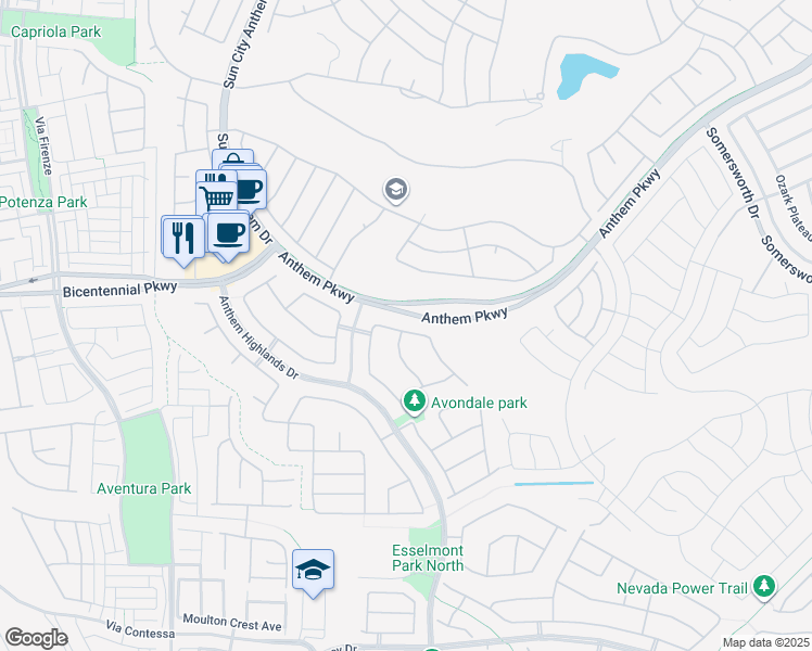 map of restaurants, bars, coffee shops, grocery stores, and more near 2772 Tyndrum Avenue in Henderson