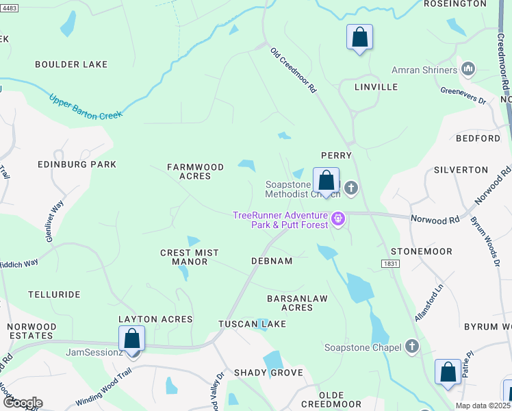 map of restaurants, bars, coffee shops, grocery stores, and more near 11104 Bremerton Court in Raleigh