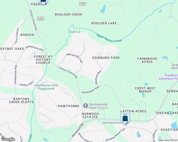 map of restaurants, bars, coffee shops, grocery stores, and more near 2304 Hideaway Court in Raleigh
