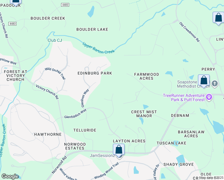 map of restaurants, bars, coffee shops, grocery stores, and more near 12333 Galway Drive in Raleigh