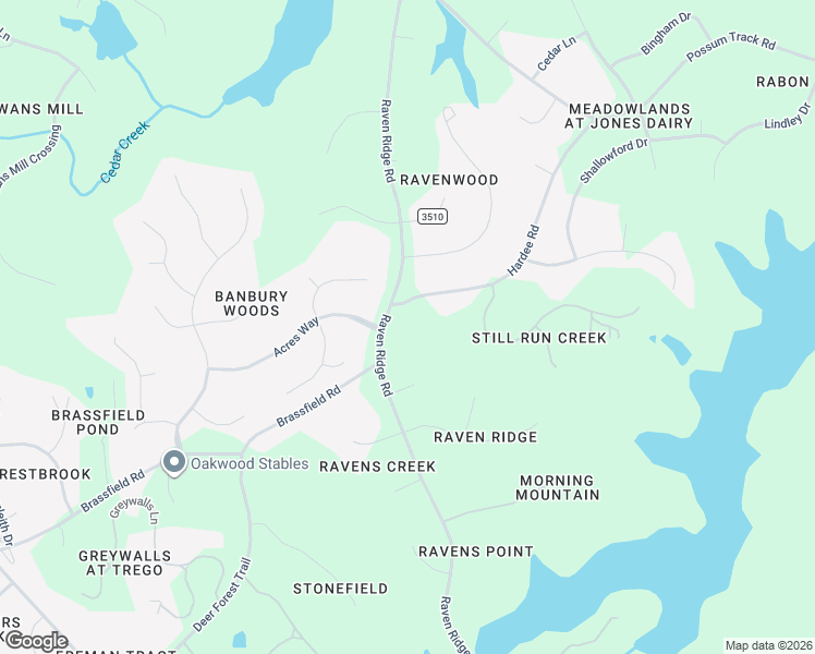 map of restaurants, bars, coffee shops, grocery stores, and more near 12212 Raven Ridge Road in Raleigh