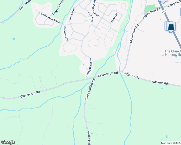 map of restaurants, bars, coffee shops, grocery stores, and more near 5162 Falling Water Road in Nolensville