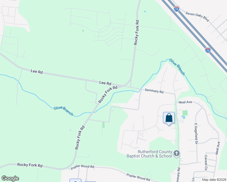 map of restaurants, bars, coffee shops, grocery stores, and more near 4771 Rocky Fork Road in Smyrna