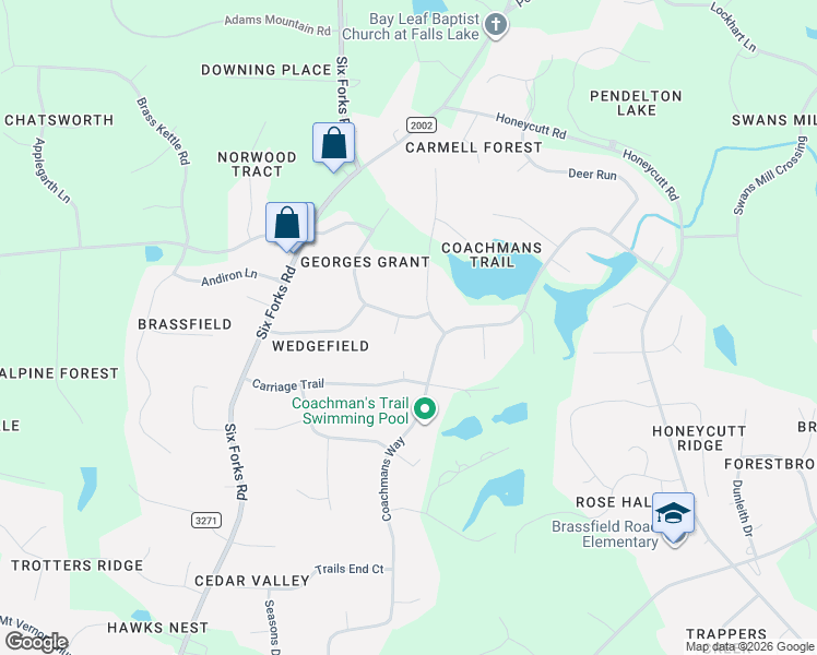 map of restaurants, bars, coffee shops, grocery stores, and more near 11600 Chappells Way in Raleigh