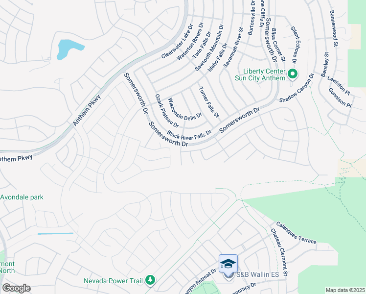 map of restaurants, bars, coffee shops, grocery stores, and more near 2396 Canyonville Drive in Henderson