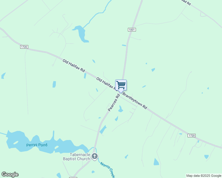 map of restaurants, bars, coffee shops, grocery stores, and more near 43 Old Halifax Road in Louisburg