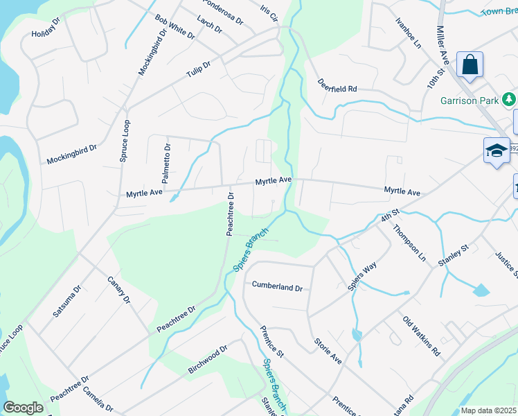 map of restaurants, bars, coffee shops, grocery stores, and more near 68 Evergreen Drive in Crossville