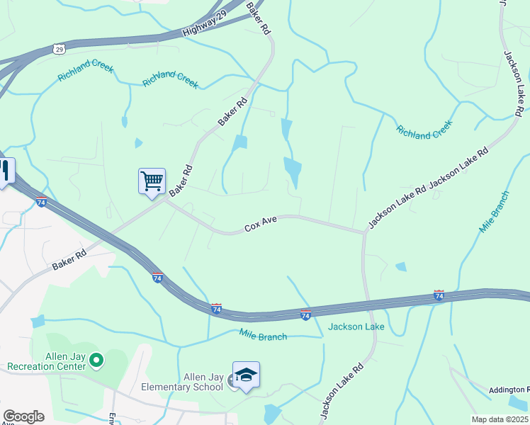 map of restaurants, bars, coffee shops, grocery stores, and more near 808 Ethel Avenue in High Point