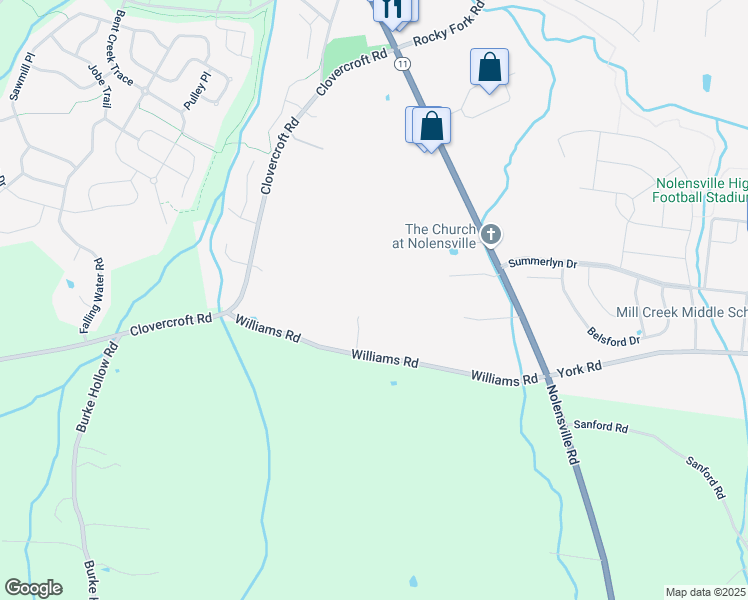 map of restaurants, bars, coffee shops, grocery stores, and more near 2026 Williams Road in Nolensville