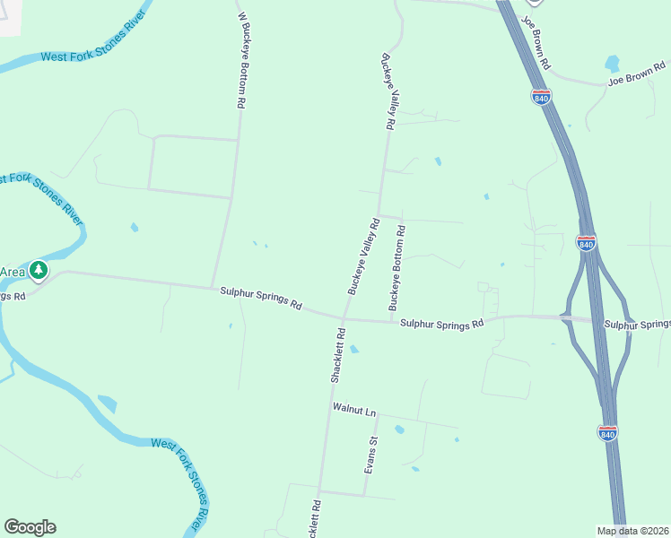 map of restaurants, bars, coffee shops, grocery stores, and more near 6031 Buckeye Valley Road in Murfreesboro