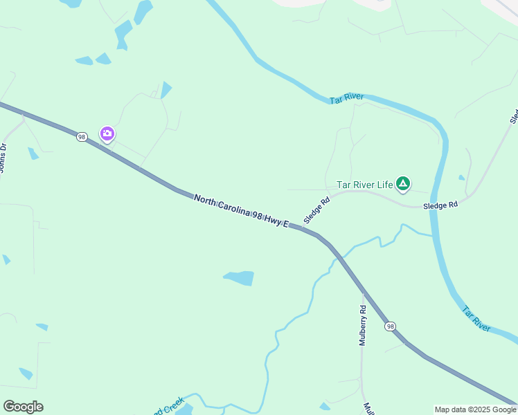 map of restaurants, bars, coffee shops, grocery stores, and more near 985 Nc 98 Hwy E in Bunn
