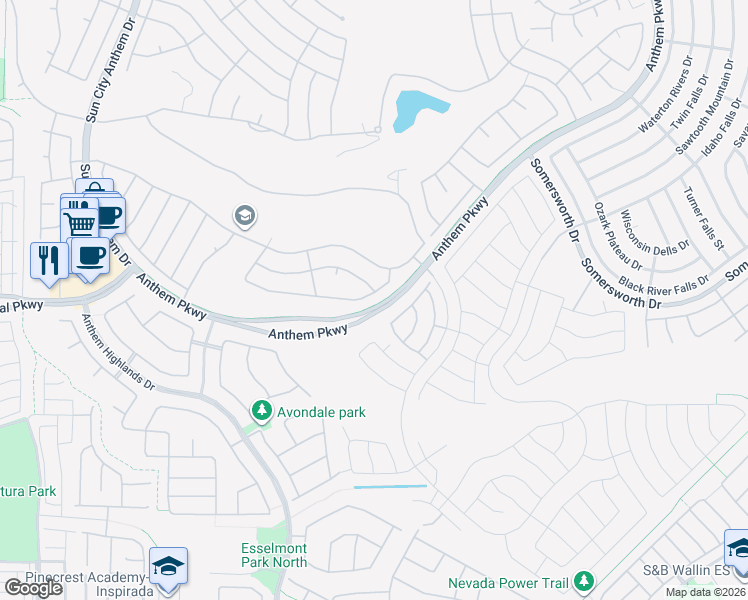 map of restaurants, bars, coffee shops, grocery stores, and more near 2691 White Sage Drive in Henderson