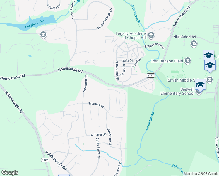map of restaurants, bars, coffee shops, grocery stores, and more near 905 State Road 1777 in Chapel Hill