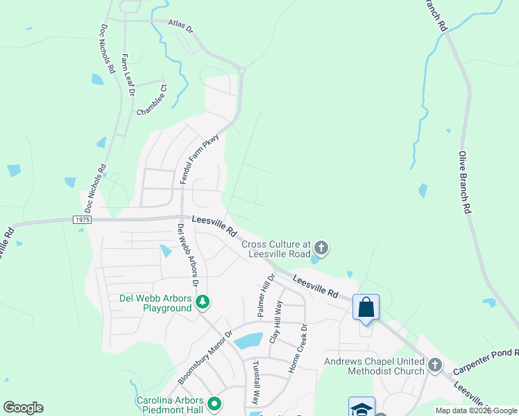 map of restaurants, bars, coffee shops, grocery stores, and more near 6031 Leesville Road in Durham