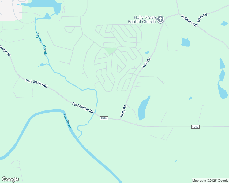 map of restaurants, bars, coffee shops, grocery stores, and more near 233 Vega Loop in Spring Hope