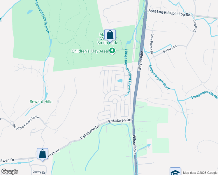 map of restaurants, bars, coffee shops, grocery stores, and more near 611 Patriot Lane in Franklin