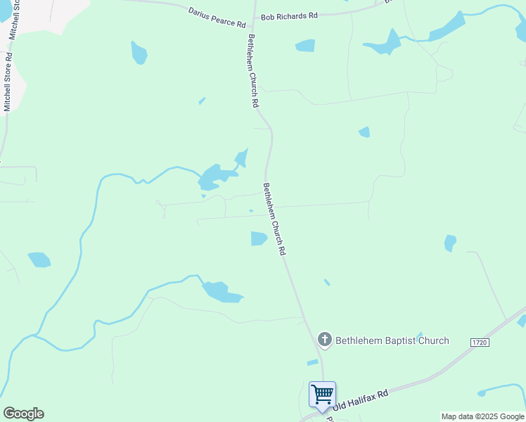 map of restaurants, bars, coffee shops, grocery stores, and more near 1328 Bethlehem Church Road in Youngsville
