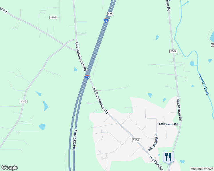 map of restaurants, bars, coffee shops, grocery stores, and more near 5841 Old Randleman Road in Greensboro