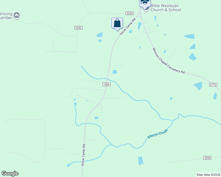map of restaurants, bars, coffee shops, grocery stores, and more near 5440 Snow Camp Road in Graham