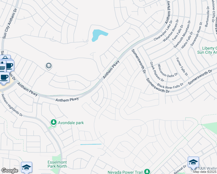 map of restaurants, bars, coffee shops, grocery stores, and more near 2321 Hydrus Avenue in Henderson
