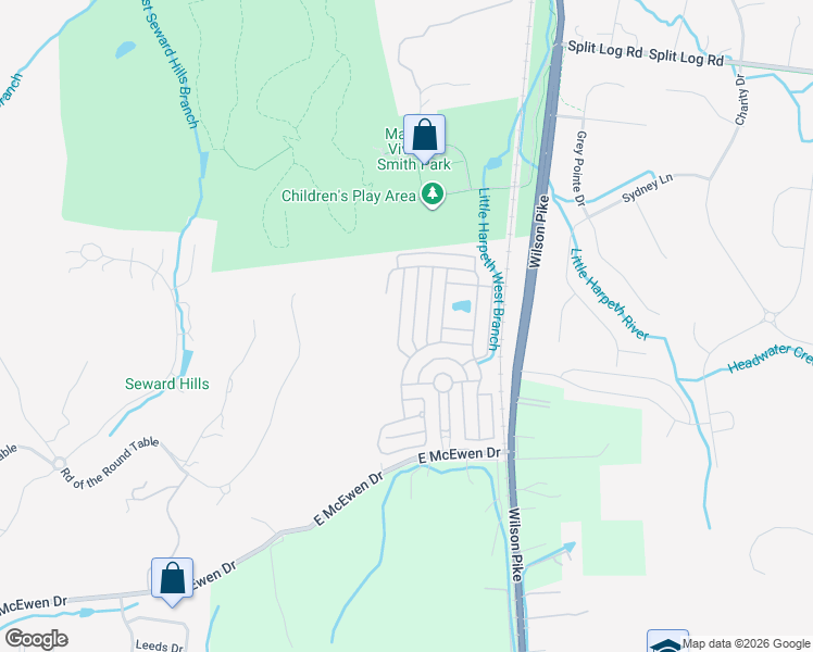 map of restaurants, bars, coffee shops, grocery stores, and more near 611 Patriot Lane in Franklin