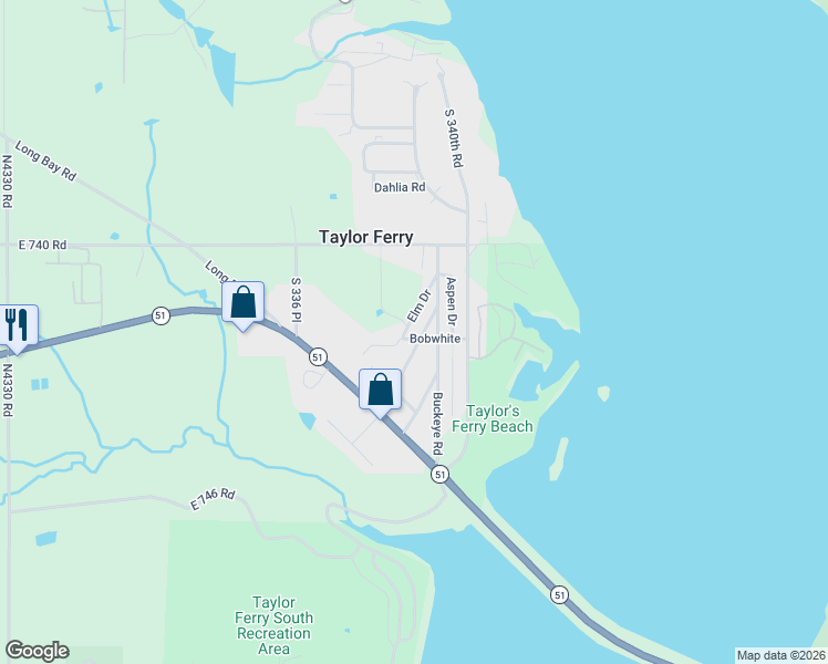 map of restaurants, bars, coffee shops, grocery stores, and more near 33889 Bobwhite in Wagoner