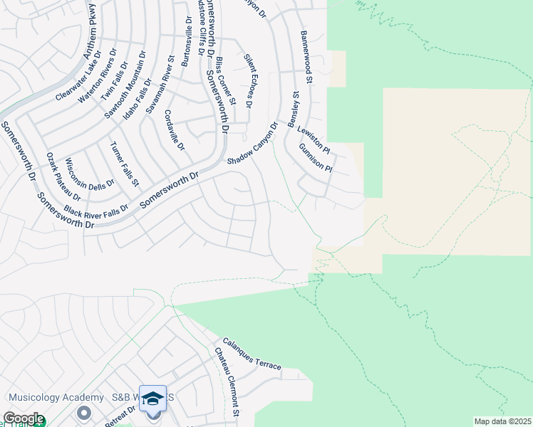 map of restaurants, bars, coffee shops, grocery stores, and more near 2361 Orangeburg Place in Henderson