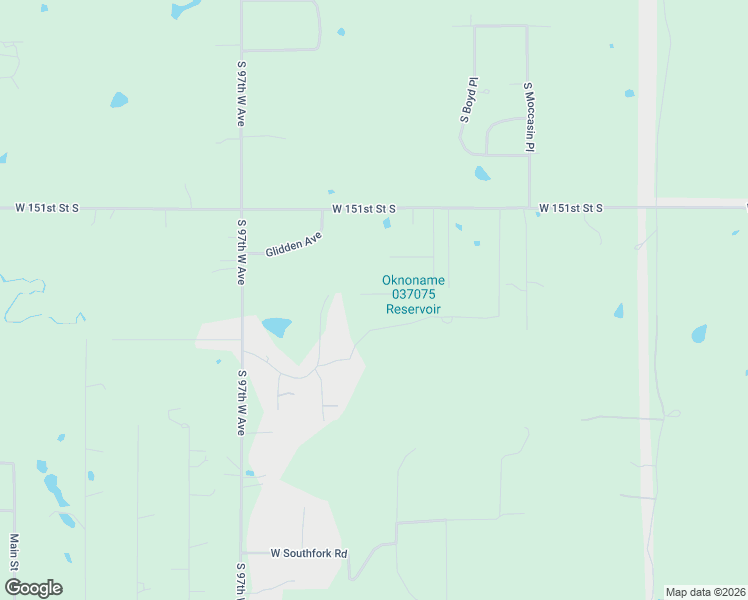 map of restaurants, bars, coffee shops, grocery stores, and more near 15303 Foreacre Circle in Sapulpa