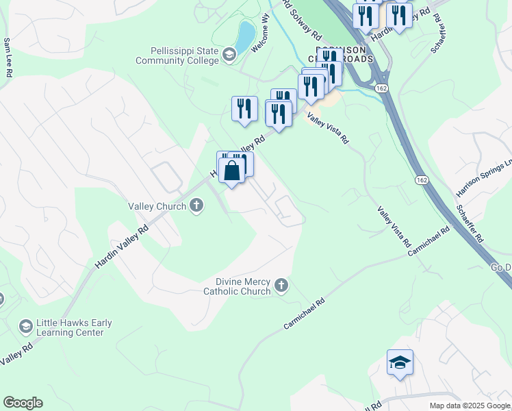 map of restaurants, bars, coffee shops, grocery stores, and more near 2202 Award Winning Way in Knoxville