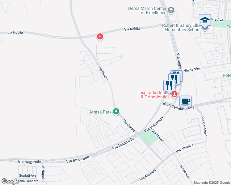 map of restaurants, bars, coffee shops, grocery stores, and more near Karisma Enria Lane in Henderson