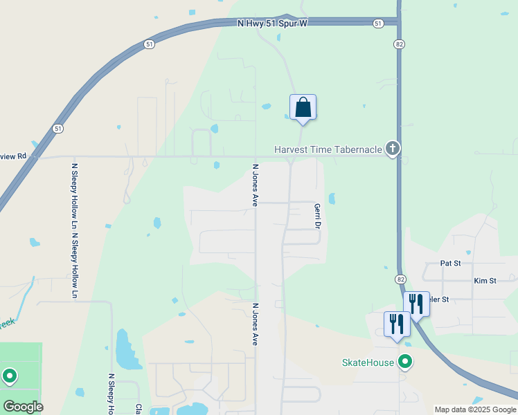 map of restaurants, bars, coffee shops, grocery stores, and more near 1716 North Jones Avenue in Tahlequah