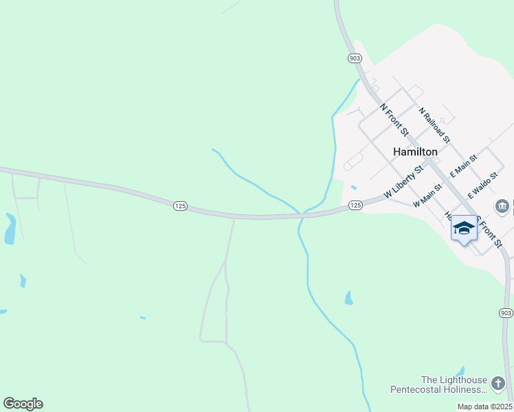 map of restaurants, bars, coffee shops, grocery stores, and more near 12745 North Carolina 125 in Hamilton