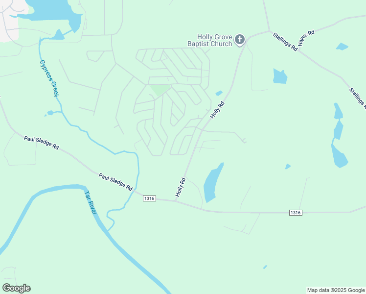 map of restaurants, bars, coffee shops, grocery stores, and more near 109 Poma Drive in Spring Hope