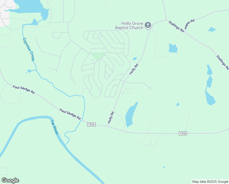 map of restaurants, bars, coffee shops, grocery stores, and more near 320 Vega Loop in Spring Hope