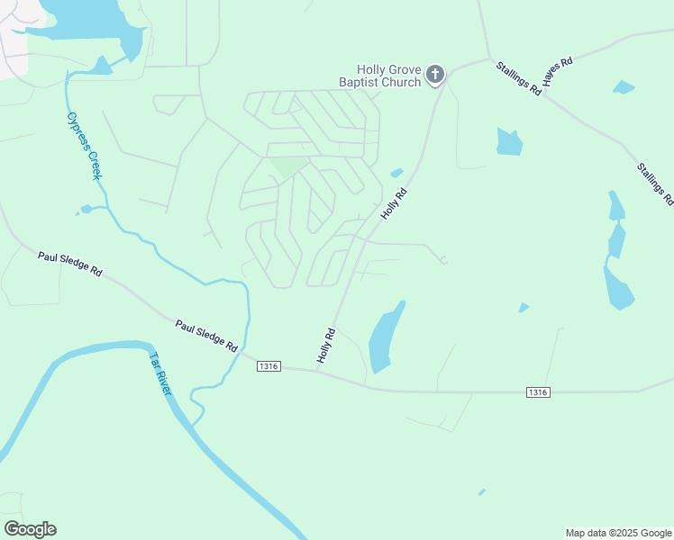 map of restaurants, bars, coffee shops, grocery stores, and more near 320 Vega Loop in Spring Hope