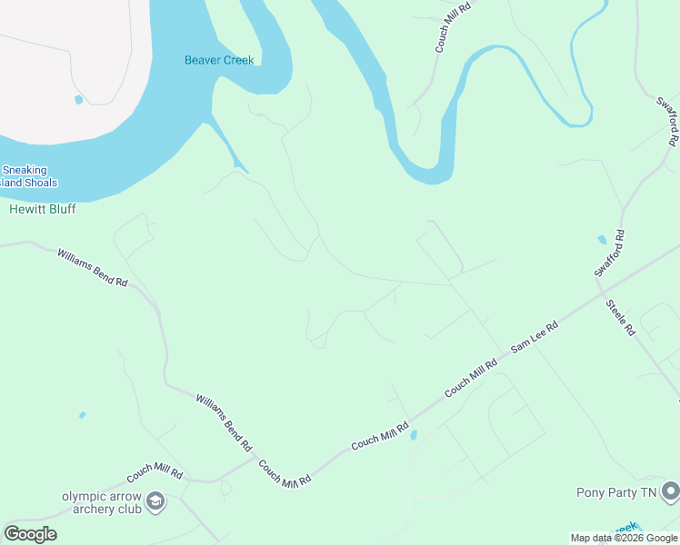 map of restaurants, bars, coffee shops, grocery stores, and more near 11909 Couch Mill Road in Knoxville