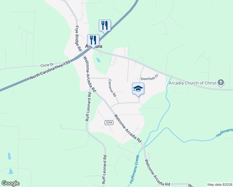 map of restaurants, bars, coffee shops, grocery stores, and more near 348 Cameron Road in Lexington
